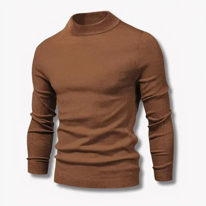 Levoire | Pull-over à col roulé Warmen pour hommes Braun