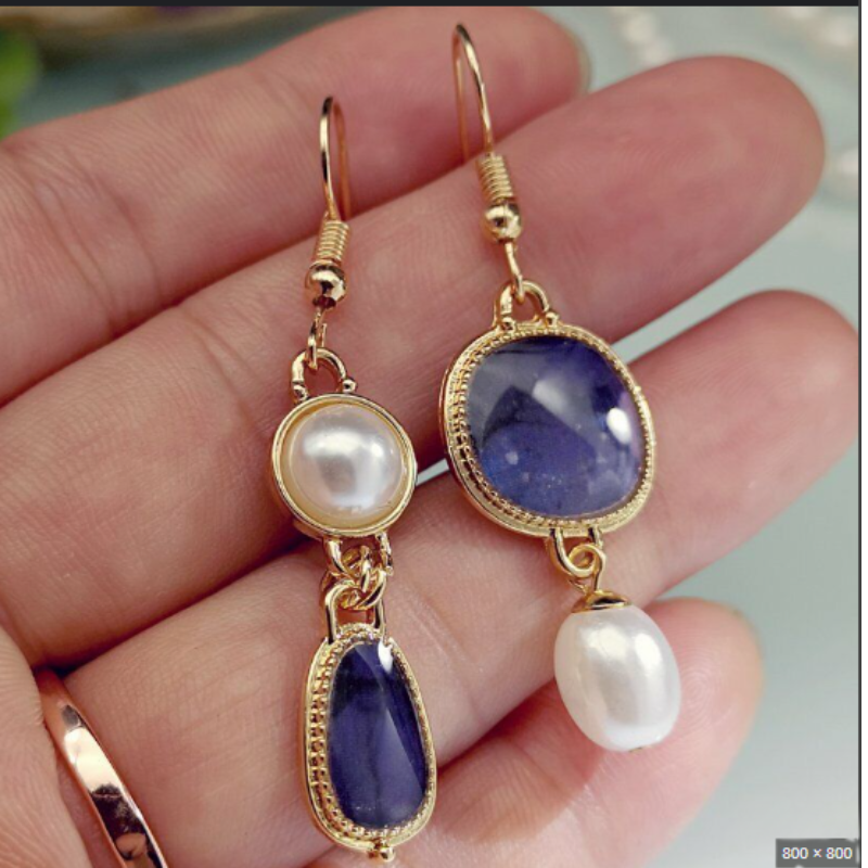 Levoire | Variété De Vin Boucles D'Oreilles En Pierre Naturelle Or