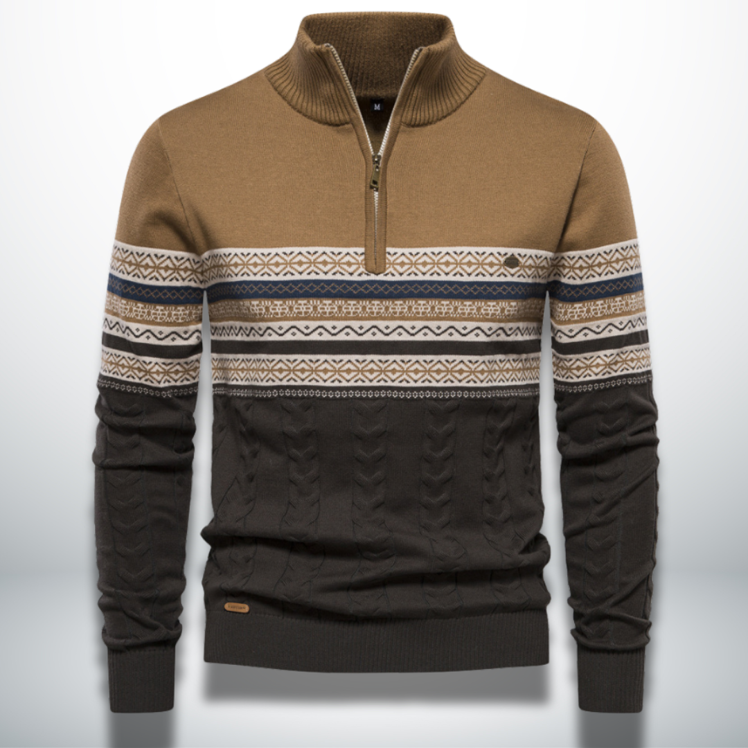 Levoire | Pull-Over En Coton Pour Homme Fini Caki