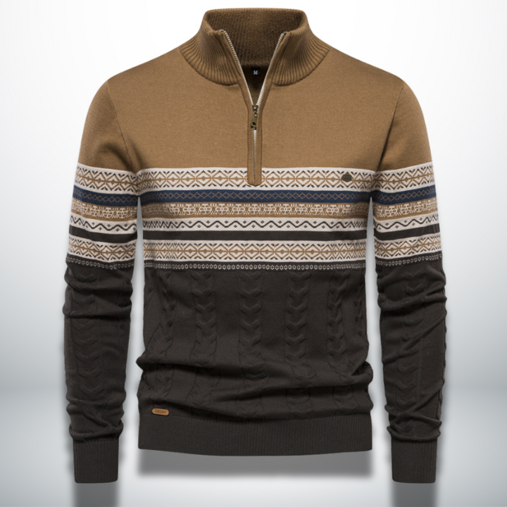 Levoire | Pull-Over En Coton Pour Homme Fini Caki