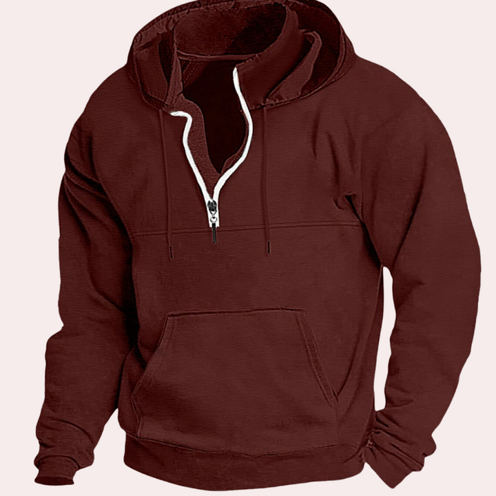 Levoire | Pull À Capuche Pour Hommes Rouge Foncé