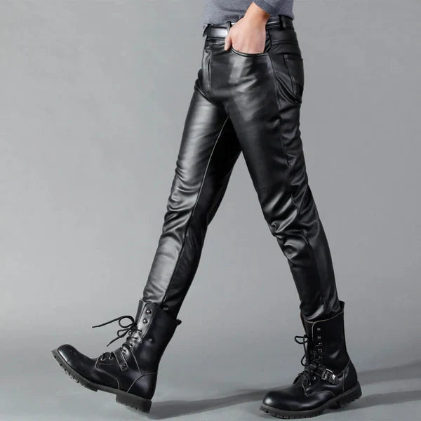 Levoire | Pantalon en cuir vintage pour hommes coupe confortable