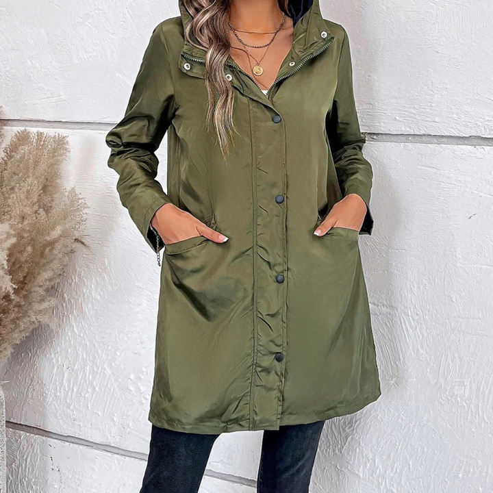 Levoire | Veste Coupe-Vent Élégante Avec Capuche Pour L'Extérieur Vert