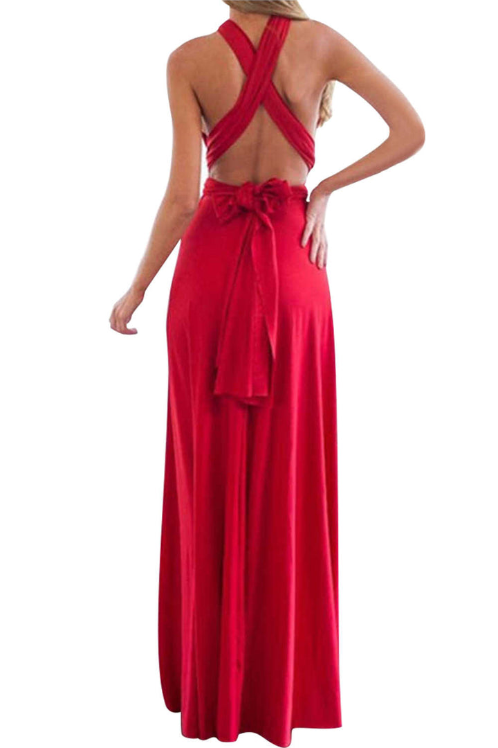 Levoire | Robe dos nu avec fente avant pour le bal de fin d'année
