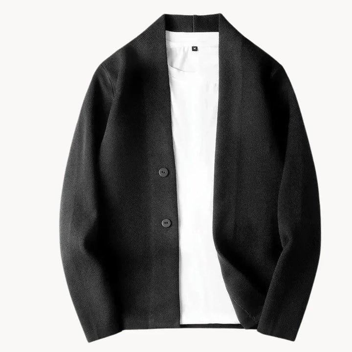 Levoire | Veste En Tricot Pour Hommes Avec Boutons Noir