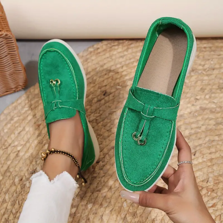 Levoire | Élégant Mocassin en matériau doux Vert