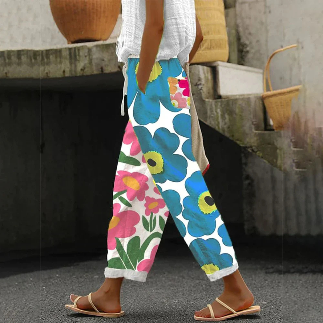 Levoire | Pantalon Taille Haute Pour Femmes Au Style Tendance Bleu