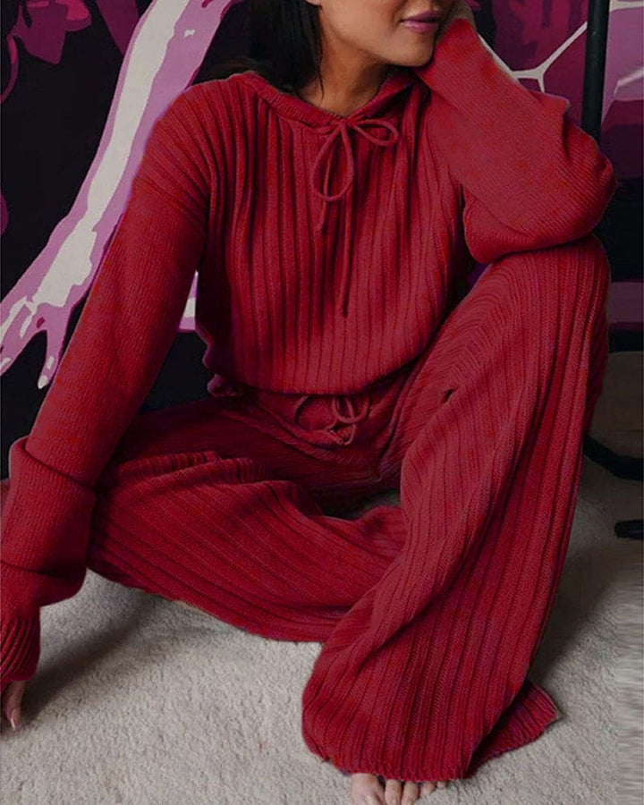 Levoire | Pyjama Chaud Avec Capuche Rot