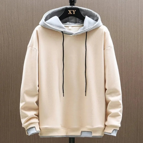Levoire | Pull À Capuche Pour Hommes Avec Un Design Classique Et Polyvalent Beige