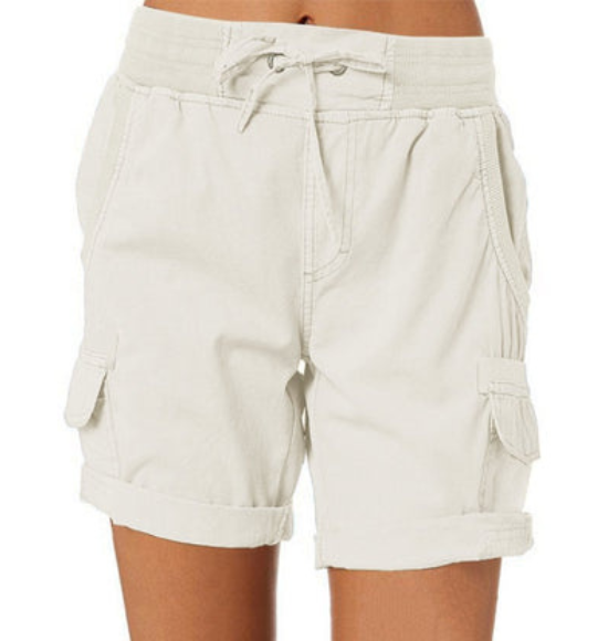 Levoire | Short Cargo Utility Femme Pantalon Court Blanc