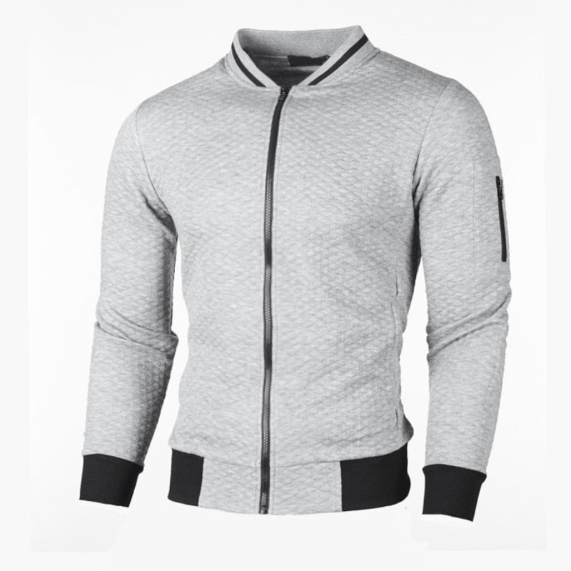 Levoire | Veste pour hommes à carreaux Veste sportive coupe slim pour hommes Gris clair