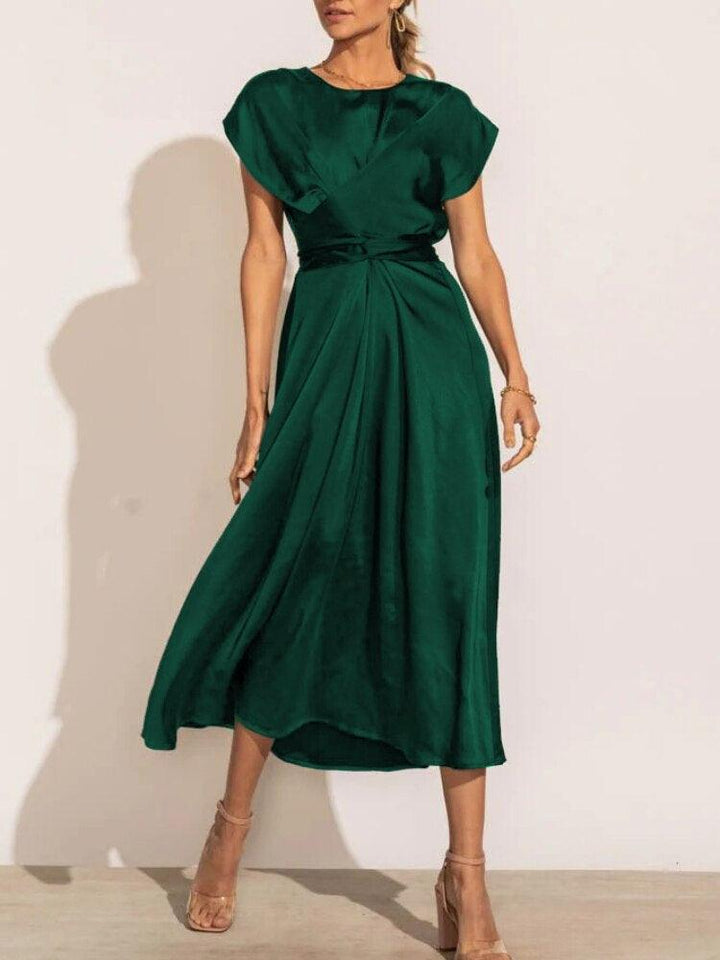 Levoire | Robe Midi Avec Des Détails De Broderie Au Point De Croix Pour Femmes