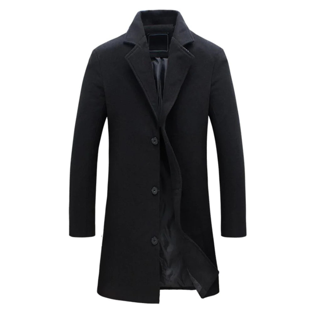 Levoire | Manteau Long Hommes Chic Noir