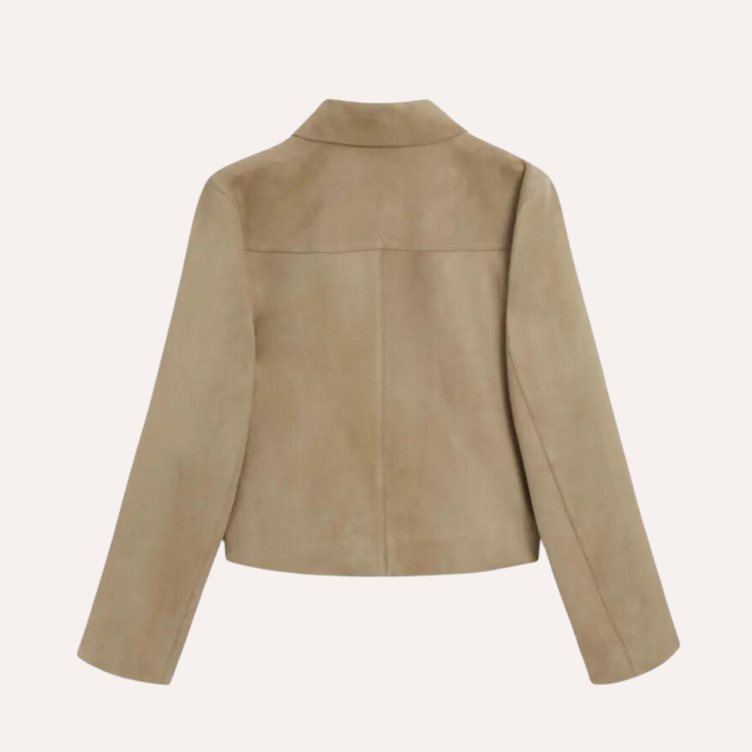 Levoire | Beige Blouson En Cuir