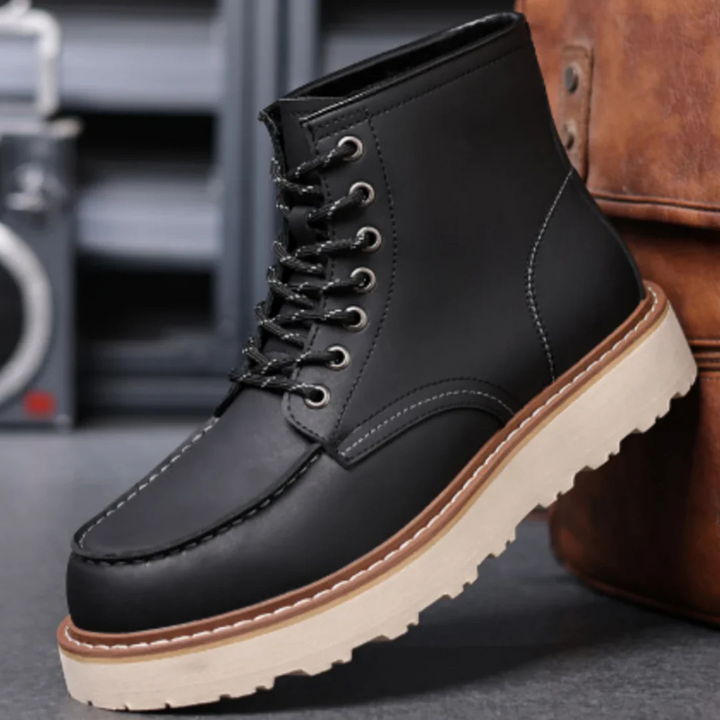 Levoire | Bottes vintage avec lacets à la cheville Noir