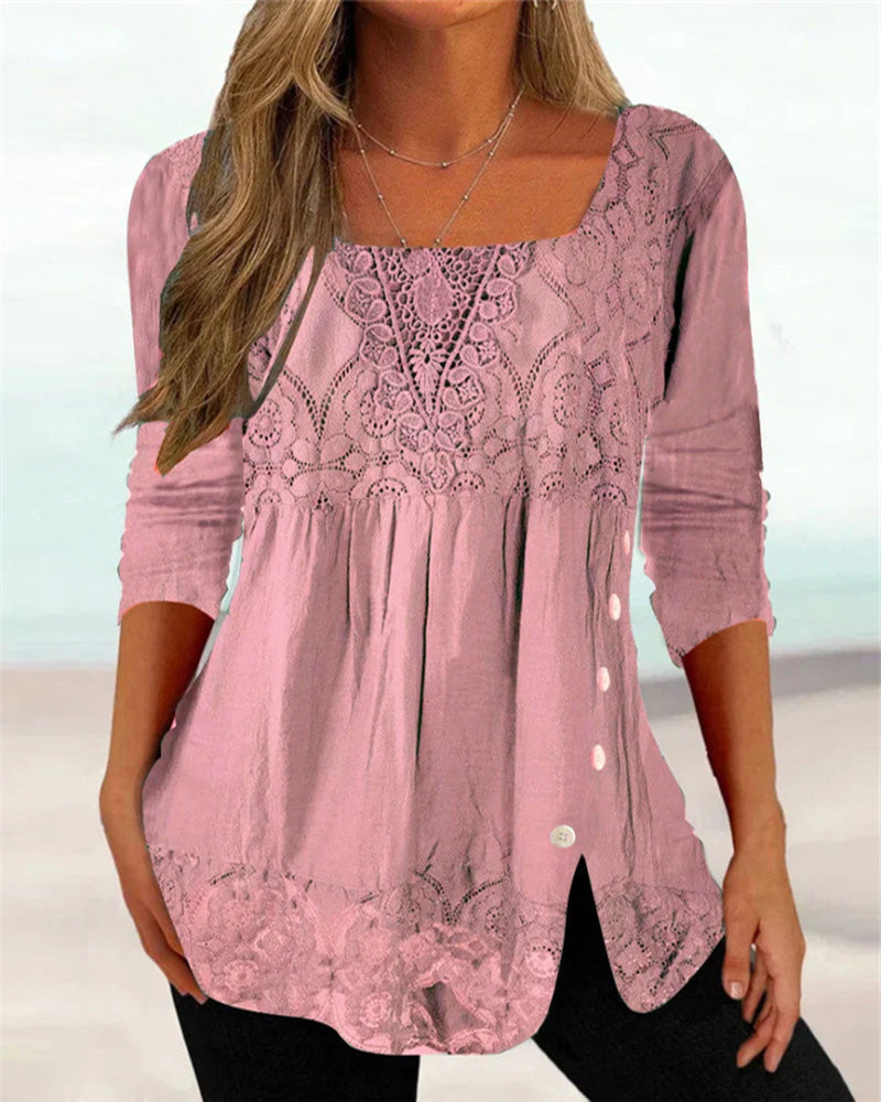 Levoire | Blouse De Printemps Élégante Pour Des Apparitions À La Mode Rosa