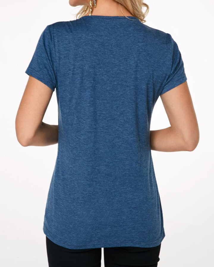 Levoire | Blouse Avec Boutons, Col Rond Et Manches Courtes