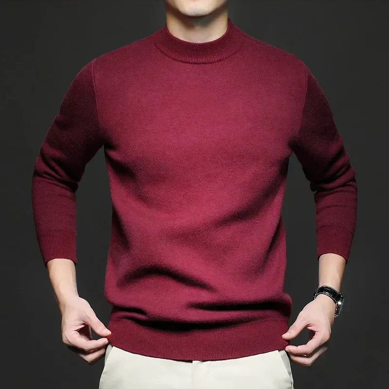 Levoire | Polo en maille fine pour hommes Bordeaux