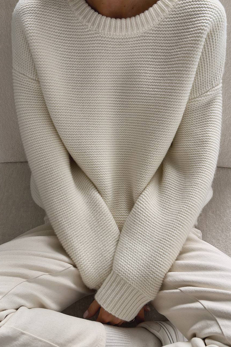 Levoire | Grande Taille Pull Avec Col Rond Dans Une Couleur De Base