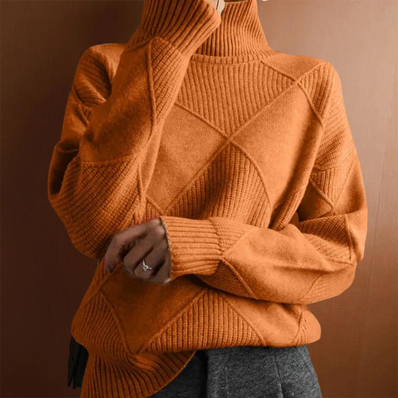 Levoire | Pull Avec Col Chauffant Orange