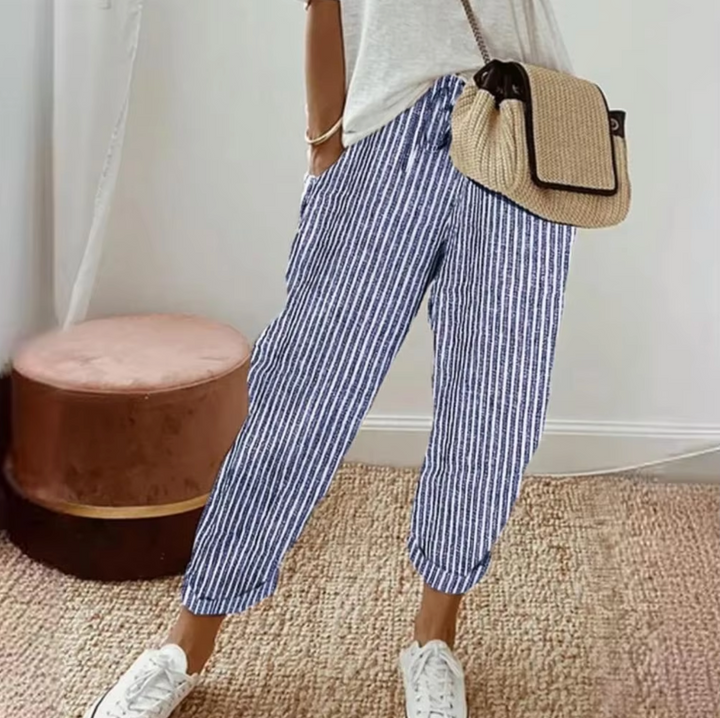 Levoire | Pantalon De Loisir Rayé Bleu