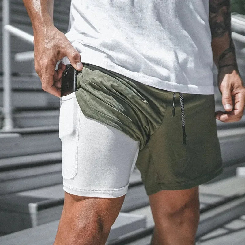Levoire | 2 en 1 Shorts de sport pour hommes