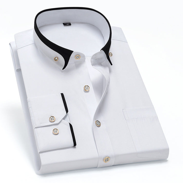 Levoire | Chemise Élégante À Manches Longues Pour Hommes Blanc