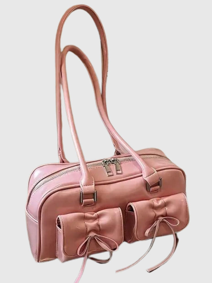 Levoire | Sac À Épaule Quotidien Avec Décoration En Nœud Rosa
