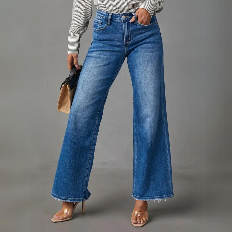 Levoire | Jeans Avec Jambe Large FR Femmes Haute Taille