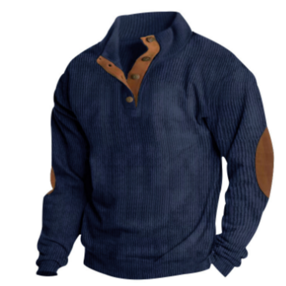 Levoire | Pull chaud pour hommes vintage Bleu marine