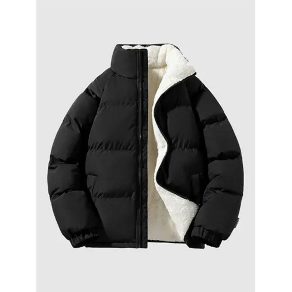 Levoire | Veste à capuche zippée chaude Noir