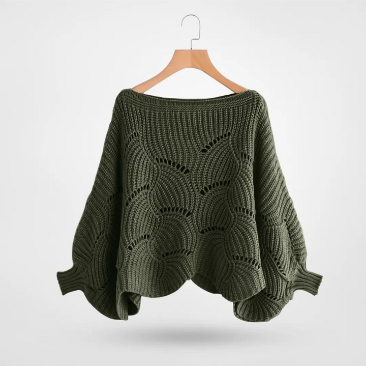 Levoire | Pull Long Manche Femmes Chaud Hiver Vert Taille unique