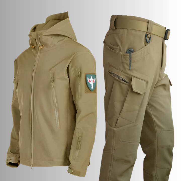 Levoire | Veste Softshell Et Pantalons Cargo Série Khaki