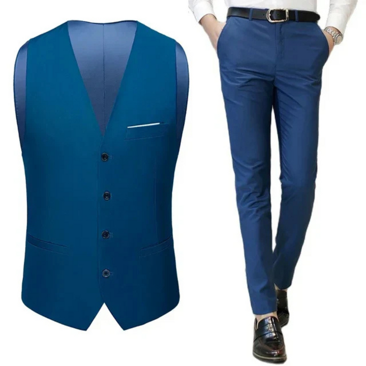 Levoire | Costume Levoire | Gilet Pour Invités De Mariage - Deux Pièces Bleu Marine