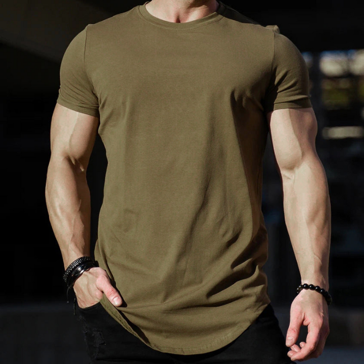 Levoire | T-shirt pour hommes Confortable Slim Fit T-shirt à manches courtes pour hommes vert olive
