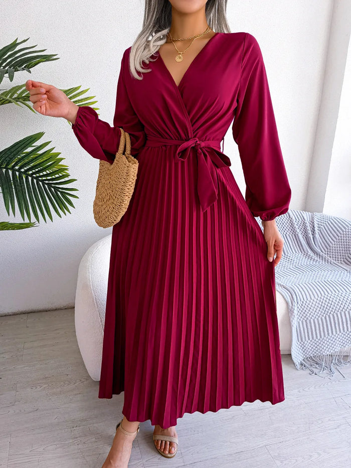 Levoire | Robe Maxi Avec Décolleté En V Profond Et Manches Longues