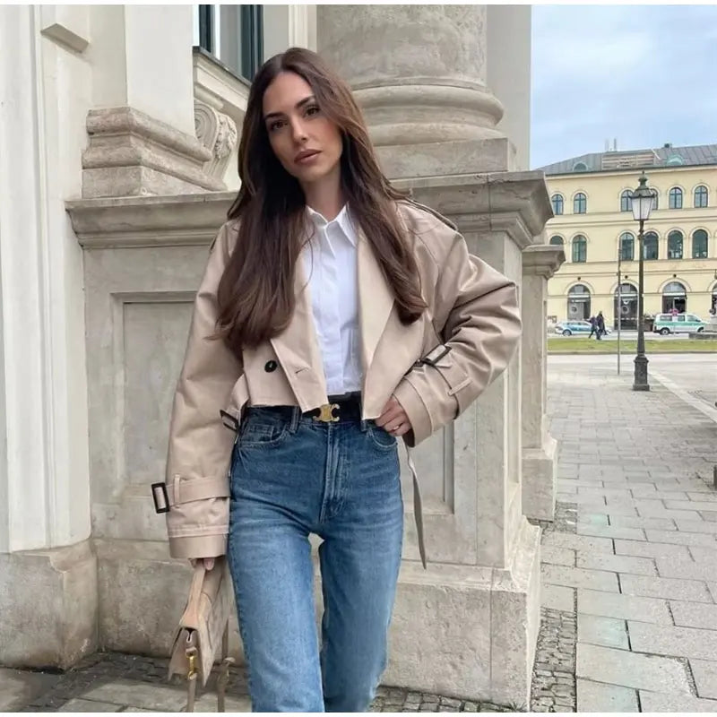Levoire | Manteau Trench Court Décontracté