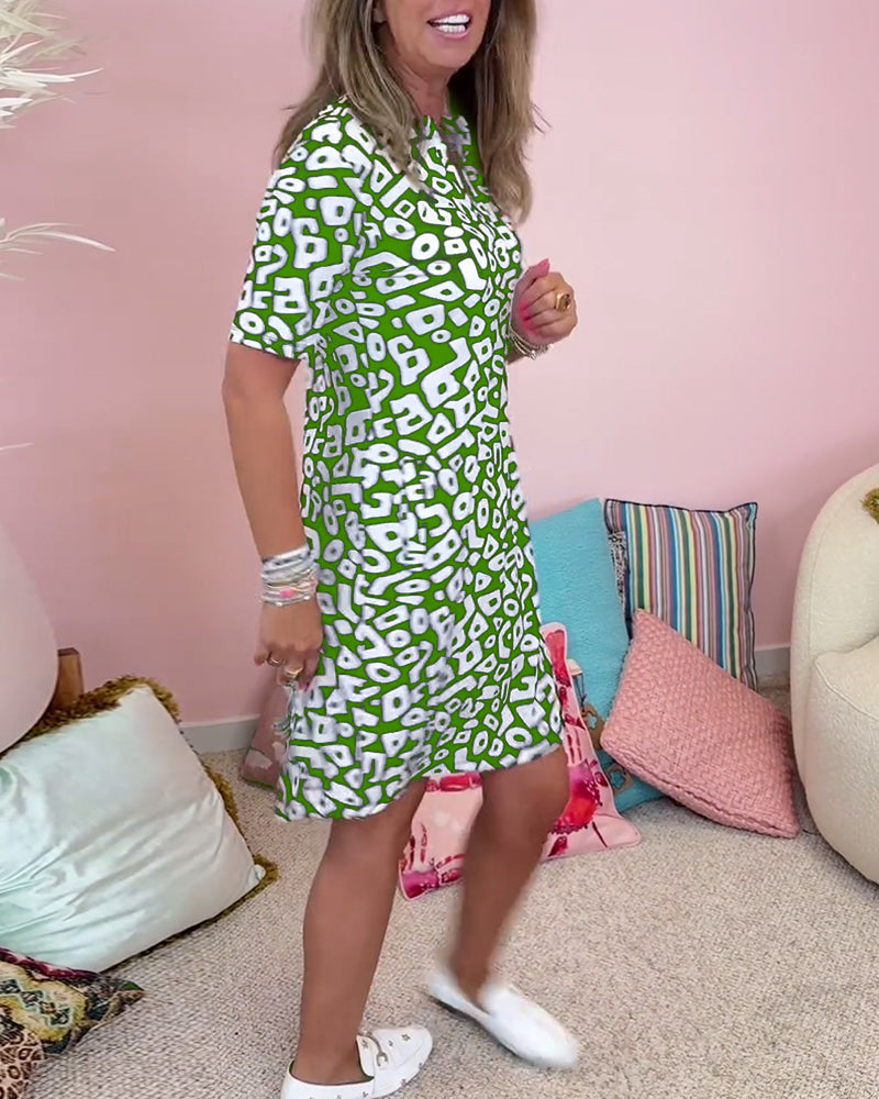 Levoire | Robe Imprimé Décolleté Poches