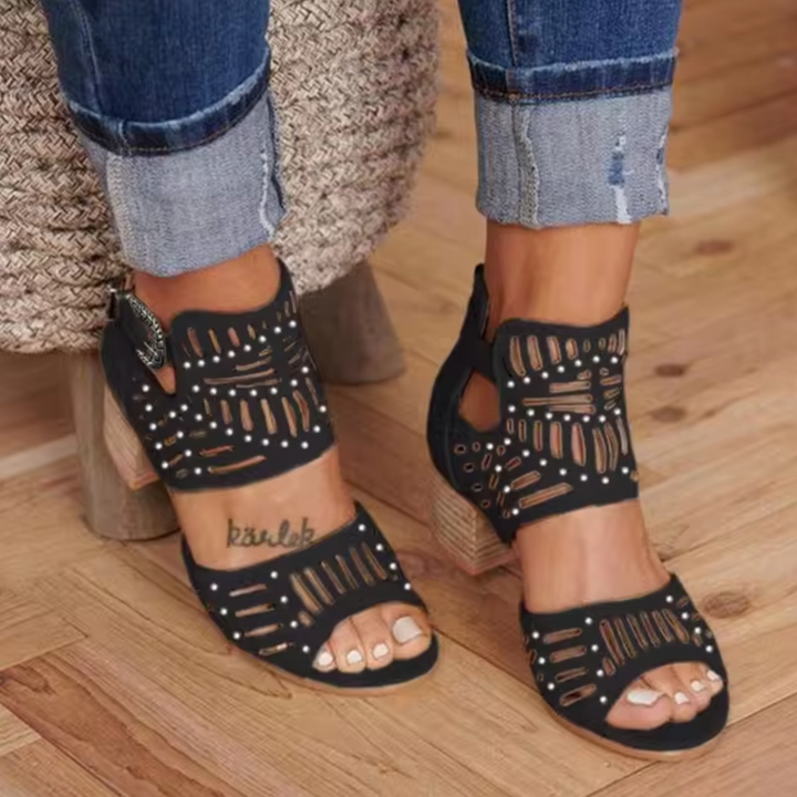 Levoire | Sandales À Talons Avec Vainica Noir