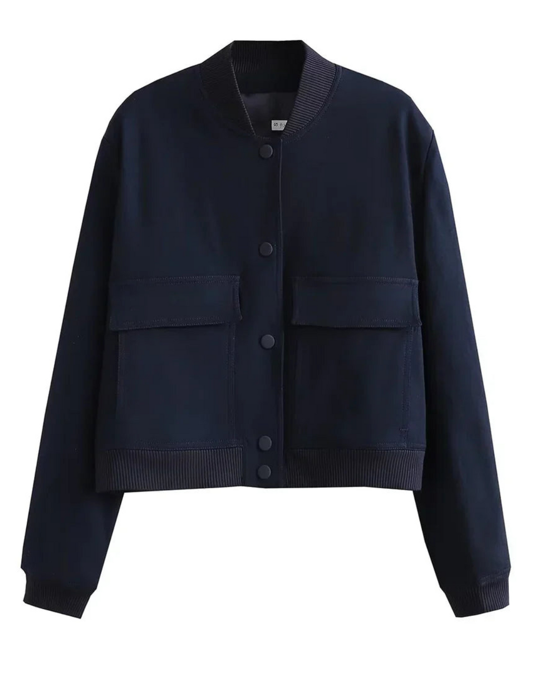 Levoire | Femmes Veste Bomber Croppée Chic Veste Tendance pour Femmes Marine