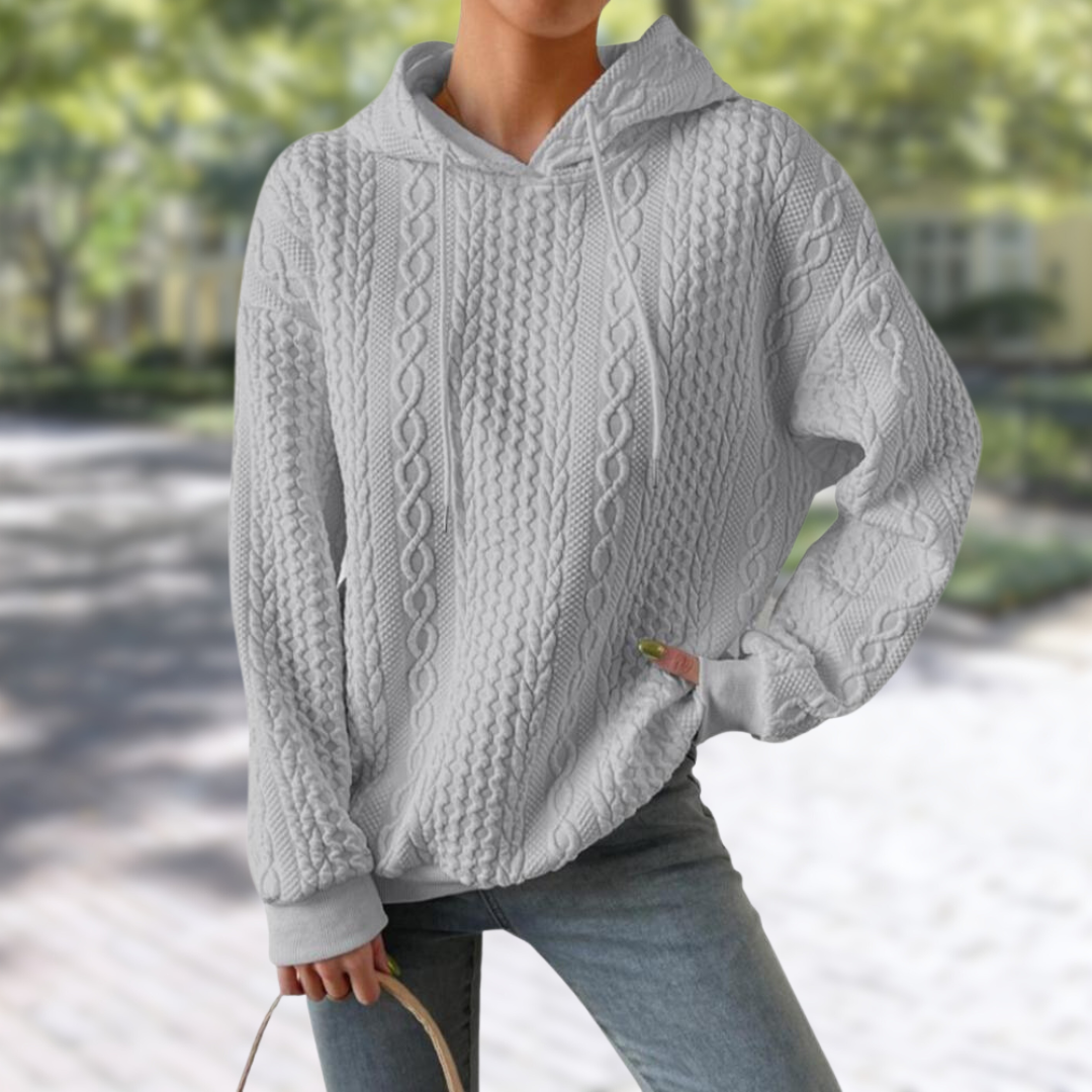 Levoire | Sweatshirt En Tissu Confortable En Grande Taille Avec Capuche Gris