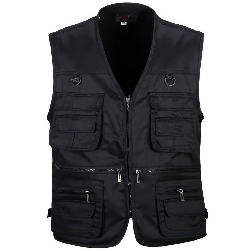 Levoire | Veste de randonnée tactique pour hommes tendance sans manches Noir