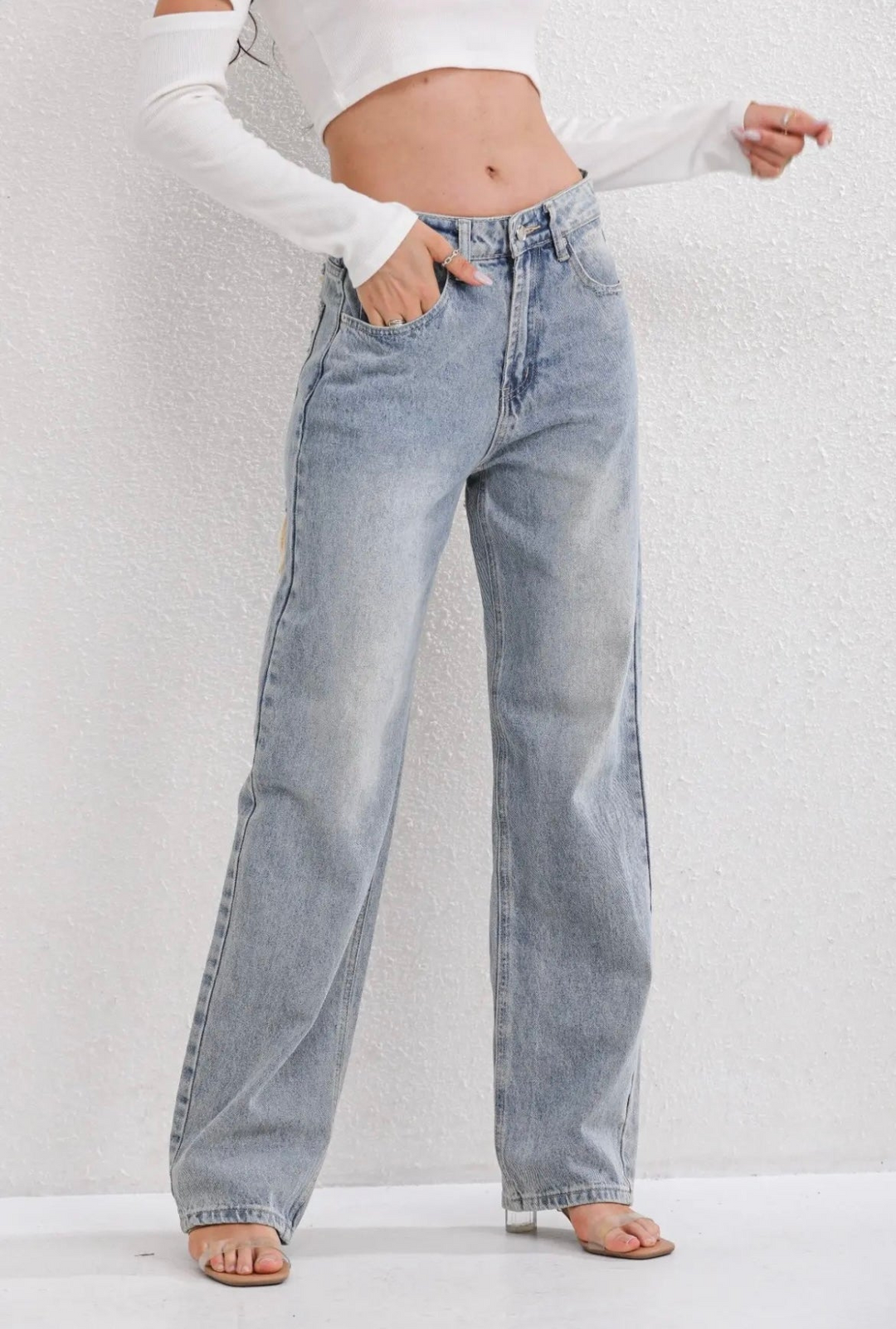 Levoire | Femmes Jean Déchiré Vintage Avec Détail Patchwork Unique Pour Femmes
