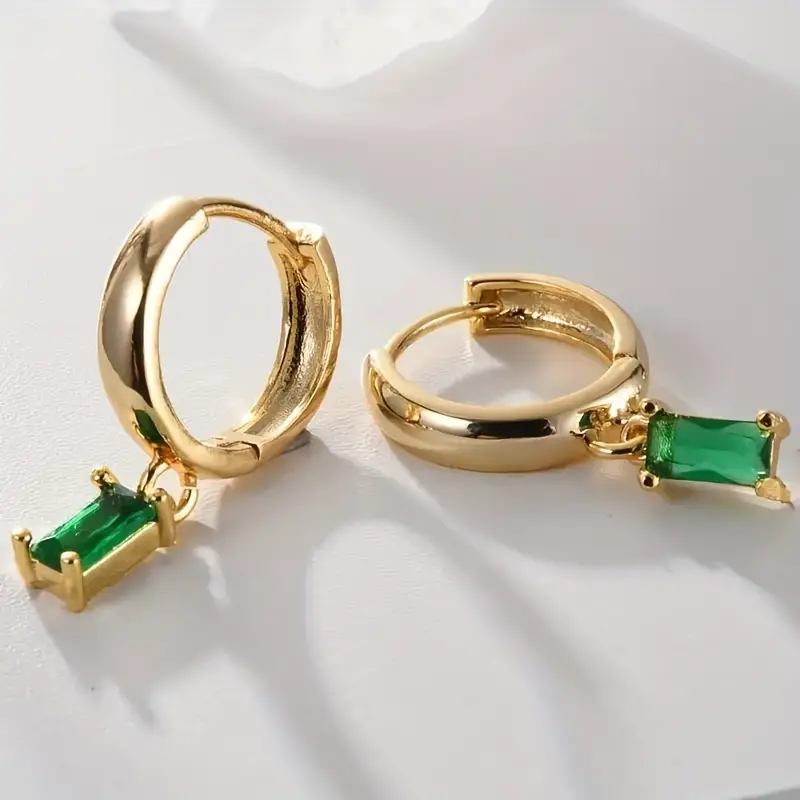 Levoire | Boucles D'Oreilles Carrées En Zircon Élégant