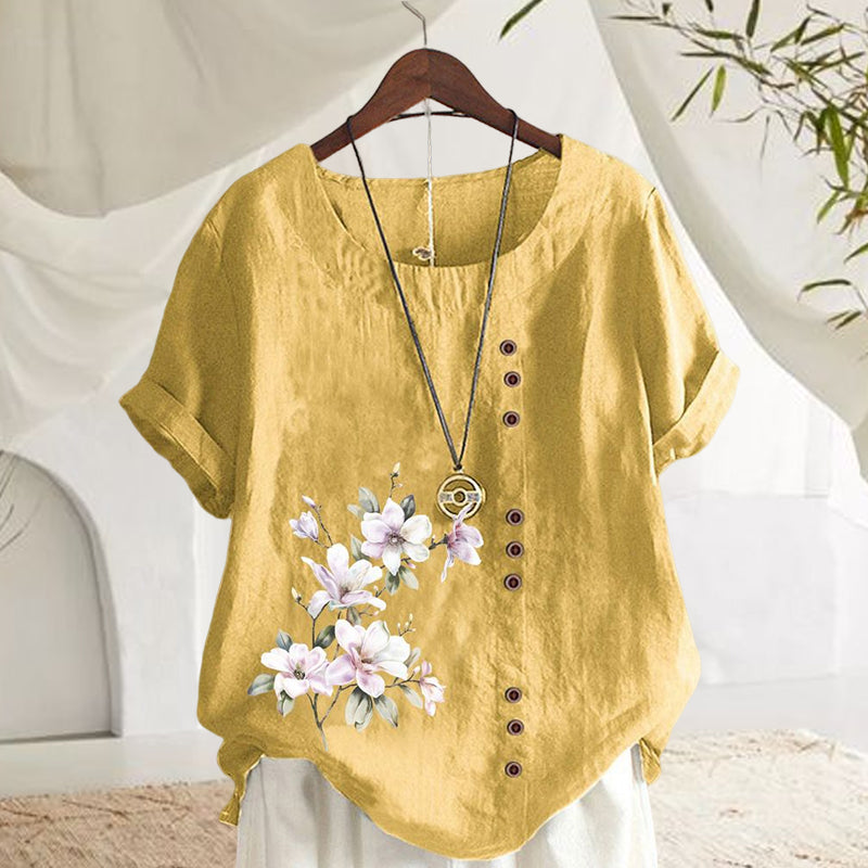 Levoire | Chemise en lin confortable en coton Gelb