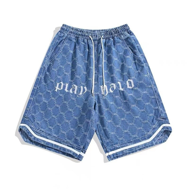 Levoire | Hommes Décontracté Short Court Large Été Shorts Bleu