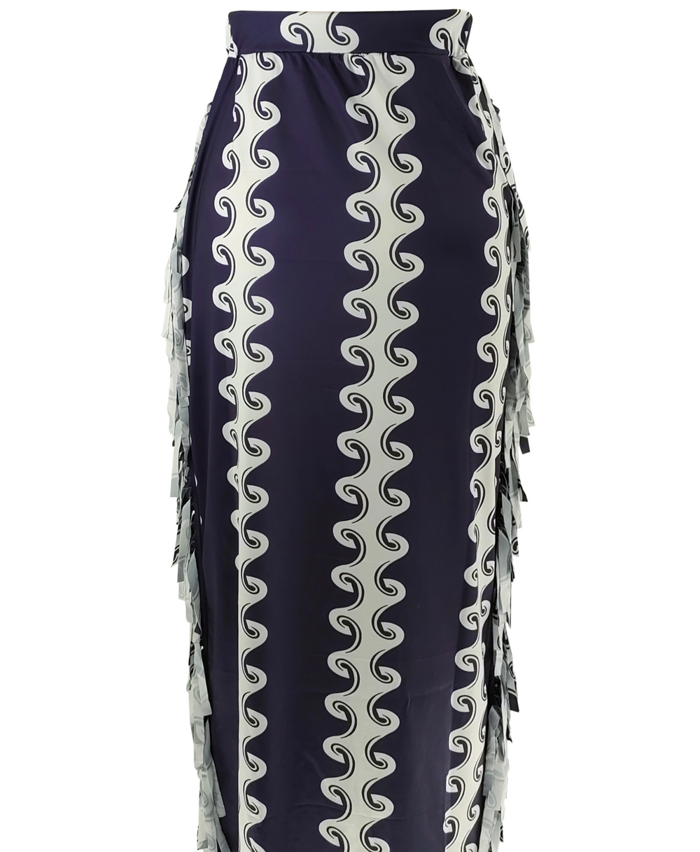 Levoire | Jupe Taille Haute Avec À Franges