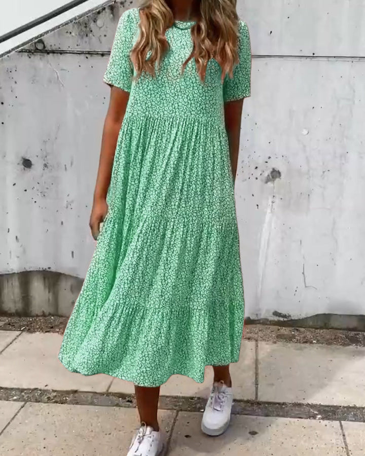 Levoire | Robe À Manches Courtes Avec Motif Floral