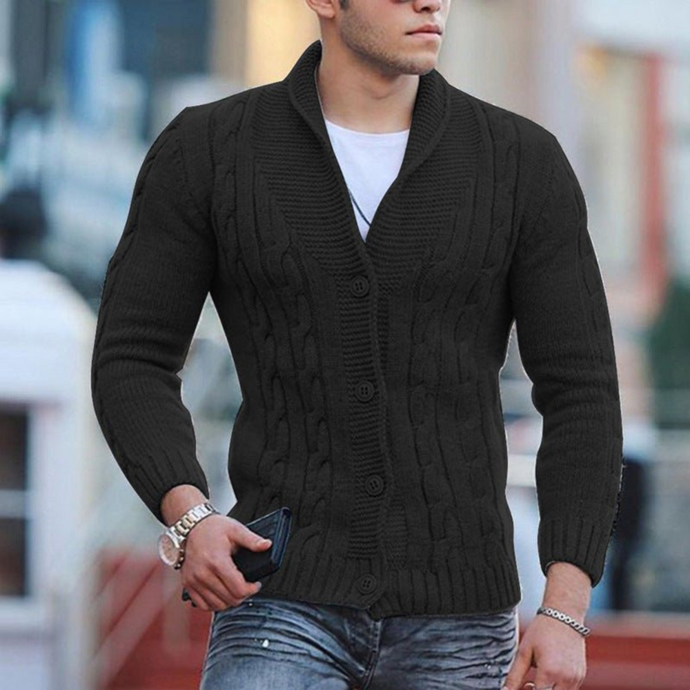 Levoire | Pull Over Chaleur Pour Hommes Classique Noir