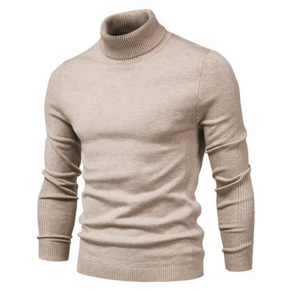Levoire | Pull À Col Roulé Décontracté Pour Hommes Beige